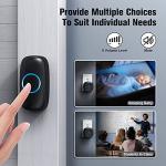 Wireless Doorbell with 2 Receivers and LED