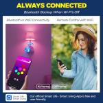 Smart E12 RGBW Light Bulbs, Works with Alexa