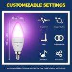 Smart E12 RGBW Light Bulbs, Works with Alexa