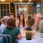 Onforu Wireless Bluetooth Outdoor Speakers with LED Lights