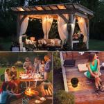 Onforu Wireless Bluetooth Outdoor Speakers with LED Lights