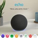 Amazon Echo (4th Gen) | With premium sound, smart home hub, and Alexa | Charcoal