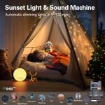 MOMILLA Smart Sunrise Alarm Clock, Wake-up Light Compatible with Alexa, App Control, FM Radio, Sunset Night Light, Dual Alarms with Snooze Function for Heavy Sleepers, Adults & Kids