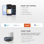 Roomratv 52 Inch Smart Ceiling Fan with Light,Ultra Silent Reversible DC Motor Fan Remote Control Compatible with Alexa Google home（black）