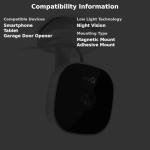 myQ Smart Garage Security Camera – 1080p HD Video, Night Vision, Motion Detection, Magnetic, Wi-Fi, Two-Way Audio, Smartphone Control