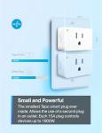 TP-Link Tapo Smart Plug Mini 15A, Smart Home Wi-Fi Plug, Super Easy Setup, Compatible with Alexa & Google Home, No Hub Required, UL Certified, 2.4G WiFi Only, White, Tapo P105(4-Pack)