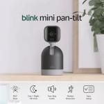Blink Mini Pan-Tilt Camera | Rotating indoor plug-in smart security camera, two-way audio, HD video, motion detection, Works with Alexa (Black)