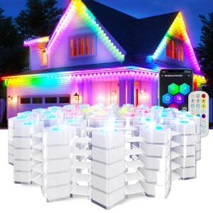 SLARY 100ft RGB Smart Outdoor Eaves Lights