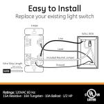 GE SunSmart Programmable In-Wall Timer Switch