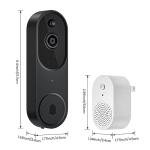 BITEPASS 1080p Wireless Video Doorbell Camera Black