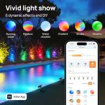 Color Changing Smart Solar Spotlights - 6 Pack