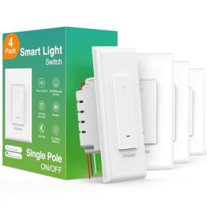 GHome Smart Wi-Fi Light Switch with Voice Control