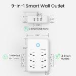 Smart Plug Outlet Extender with USB Ports