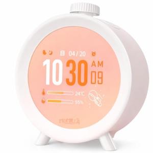 MOMILLA Smart Sunrise Alarm Clock, Wake-up Light Compatible with Alexa, App Control, FM Radio, Sunset Night Light, Dual Alarms with Snooze Function for Heavy Sleepers, Adults & Kids