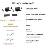 Easy Install Soundbar Wall Mount - No Drill Needed