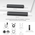 Assistrust 80W Smart TV Sound Bar with Bluetooth