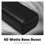 60W Sound Bar with Bass, Lights, and Remote