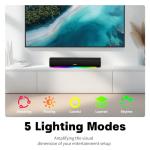 60W Sound Bar with Bass, Lights, and Remote
