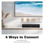 60W Sound Bar with Bass, Lights, and Remote