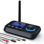 Ainostone 3-in-1 Bluetooth Audio Adapter with LCD Display
