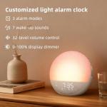 Sunrise Alarm Clock with White Noise and Bluetooth