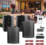 Herdio 6.5" Waterproof Outdoor Bluetooth Speakers - Black