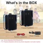 Herdio 3.5" Waterproof Bluetooth Outdoor Speakers Pair