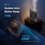 Dreo 6L Smart Humidifier, Warm & Cool Mist Humidifier for Bedroom, Top Fill, 60Hr Runtime, High Precision Humidity Sensor and Indicator Light, Large Room, Nursery, Plant, Works with Alexa, HM713S