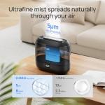 Dreo 4L Smart Humidifiers for Bedroom, Quiet Supersized Cool Mist Ultrasonic Humidifier with Diffuser and Nightlight, 32 Hour Long Runtime for Home, Indoor, Nursery, Plant(Black)