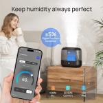 Dreo 4L Smart Humidifiers for Bedroom, Quiet Supersized Cool Mist Ultrasonic Humidifier with Diffuser and Nightlight, 32 Hour Long Runtime for Home, Indoor, Nursery, Plant(Black)