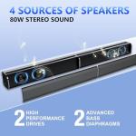 80W Bluetooth Sound Bar for Smart TVs