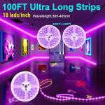 TENDIST 100FT Smart Black Light LED Strip