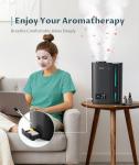 BREEZOME 6L Humidifiers for Bedroom Large Room & Essential Oil Diffuser, Ultrasonic Top Fill Cool Mist Humidifiers for Baby, Plants, Nursery Last up to 60 Hours, Smart Humidistat Control, Quiet, Black