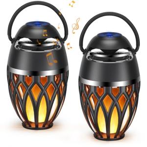 Outdoor Bluetooth Speakers with LED Flame Effect
