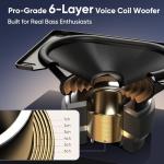 Saiyin 90W Sound Bar with Dual Bass Woofers