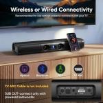 Saiyin 90W Sound Bar with Dual Bass Woofers