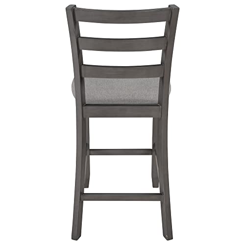 Merax Wood Counter Height Dining Table Set with Storage Table and Padded Chairs for Small Space, 5 Piece Kitchen Dining Room Furniture Table Set