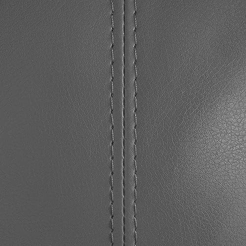 Modular Recliner Sectional Sofa in Grey PU Leather