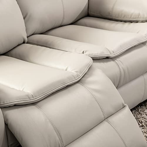 Breathable Leather Reclining Sofa Set for Living Room