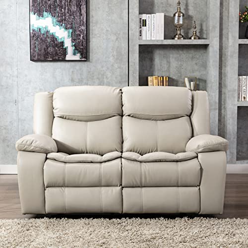 Breathable Leather Reclining Sofa Set for Living Room