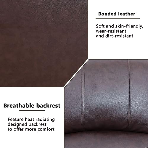 Ainehome Luxury Recliner Sofa Living Room Set in Brown