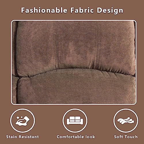 Caberryne Corduroy Recliner Sofa and Loveseat Set - Brown