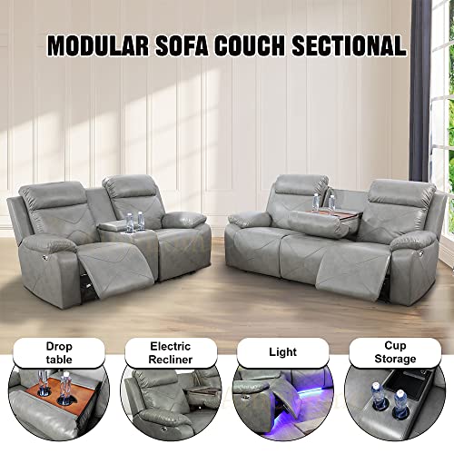 Ainehome 2PC Sectional Sofa Set with Electric Motion