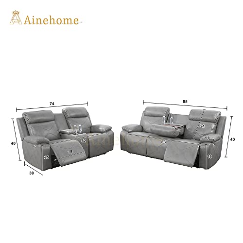Ainehome 2PC Sectional Sofa Set with Electric Motion