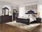 Coaster Home Furnishings Cambridge 4-piece Bedroom Set Queen Size Bed Frame Black Faux Leather Upholstered Headboard Cappuccino Brown 203191Q-S4