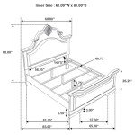 Coaster Home Furnishings Cambridge 4-piece Bedroom Set Queen Size Bed Frame Black Faux Leather Upholstered Headboard Cappuccino Brown 203191Q-S4