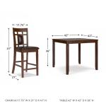 Signature Design by Ashley Bennox 5 Piece Counter Height Dining Set, Includes Table & 4 Barstools, Brown