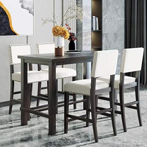 Merax 5-Piece Kitchen Counter Height Dining Set
