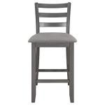 Merax Wood Counter Height Dining Table Set with Storage Table and Padded Chairs for Small Space, 5 Piece Kitchen Dining Room Furniture Table Set