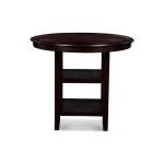 New Classic Furniture Gia 5-Piece Round Counter Height Dining Set with 1 Dining Table and 4 Chairs, 42-Inch, Ebony